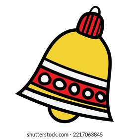Einzige Weihnachtsglocken-Illustration, Vektorgrafik zu Weihnachten und ein glückliches neues Jahr-Element