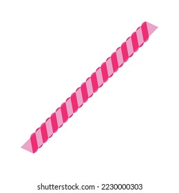 Isolated christmas candy cane sheer flat icon Vector illustration