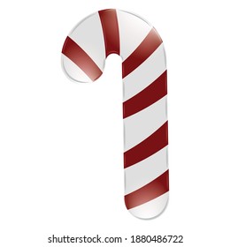 Isolated christmas candy stick with stripes - Vector illustration