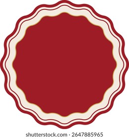 Isolated Christmas candy stripe Label template