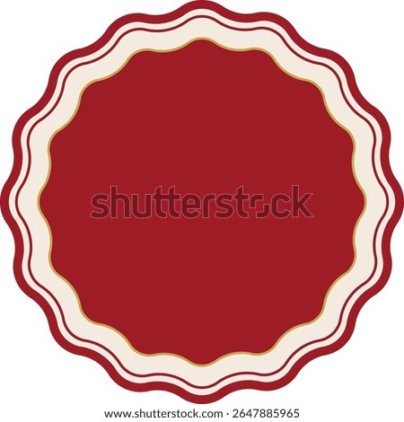 Isolated Christmas candy stripe Label template