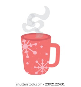 Isolated christmas chocolate mug sketch icon Vector illustration