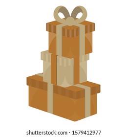 Isolated christmas gift boxes image - Vector illustration