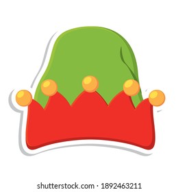Isolated christmas hat icon. Christmas decoration - Vector