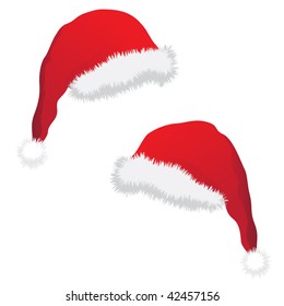 Isolated christmas hat on the white background