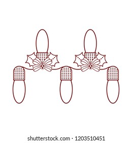 Isolated christmas lightbulbs icon. Vector illustration design