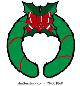 Isolated christmas ornament on a white background, Vector illustration