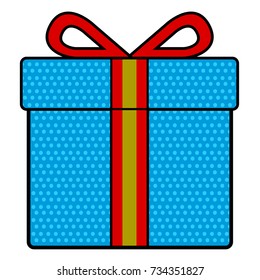 Isolated christmas present on a white background, Vector illustration