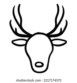 Isolated Christmas Reindeer Vector Illustration 