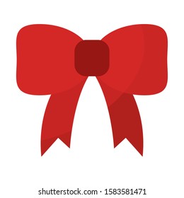 Isolated christmas ribbon icon - Vector illustration design