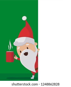 Isolated Christmas Santa Claus in a flat design. New year girl and boy. Vector illustration of a flat design