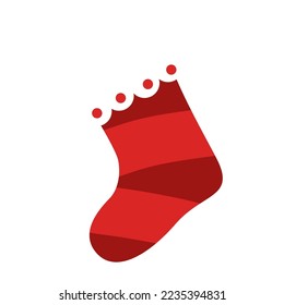 Isolated christmas sock sketch icon Vector