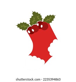 Isolated christmas sock sketch icon Vector