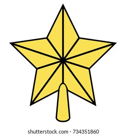 Isolated christmas star on a white background, Vector illustration