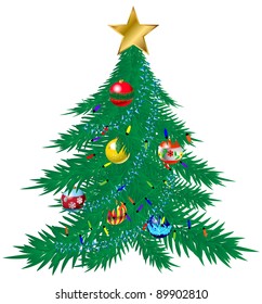 Isolated christmas tree