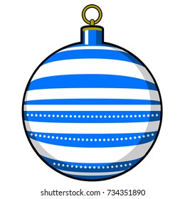 Isolated christmas tree ball on a white background, Vector illustration