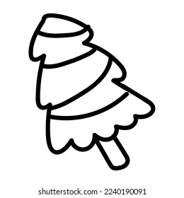 Isolated christmas tree icon Flat design Vector illustration