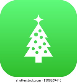 Isolated christmas tree icon symbol on clean background. Vector fir element in trendy style.