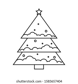Isolated christmas tree icon - Vector illustration design
