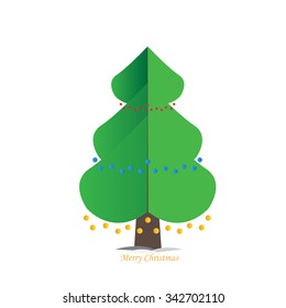 Isolated christmas tree on a white background