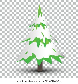 Isolated Christmas Tree with Shadow / EPS10 Vector
