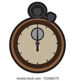 Isolated chronometer icon on a white background, Vector illustration