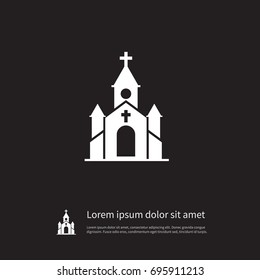 Isolated Church Icon. Steeple Vector Element Can Be Used For Steeple, Christian, Church Design Concept.