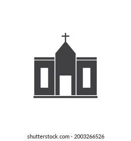 icono de signo de iglesia aislado, ilustración vectorial
