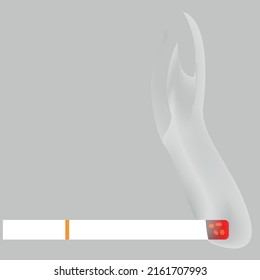 Vector de ilustración de humo aislado de cigarrillos