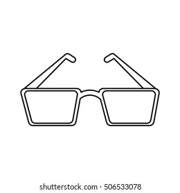 Isolated cinema 3d glasses design