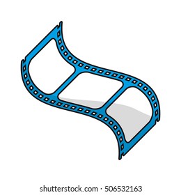 Isolated cinema film strip design