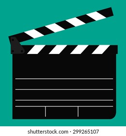 Isolated cinema icon on a colored background. Vector illustration
