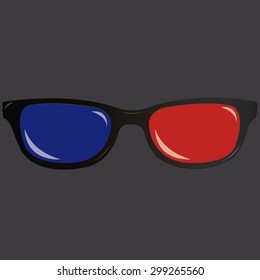 Isolated cinema icon on a colored background. Vector illustration