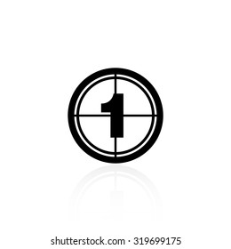 Isolated cinema icon on a white background