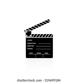 Isolated cinema icon on a white background