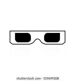 Isolated cinema icon on a white background