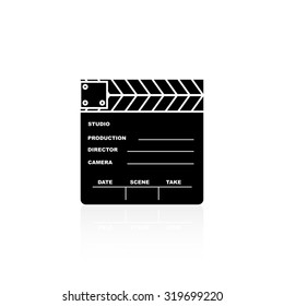 Isolated cinema icon on a white background