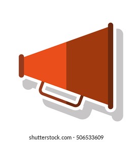 Isolated cinema megaphone design