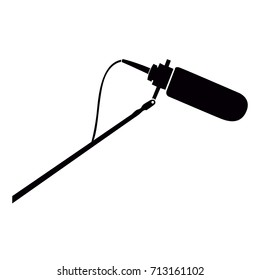 Isolated cinema microphone on a white background, Vector illustration