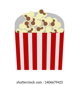 Isolated cinema popcorn on a white background - Vector