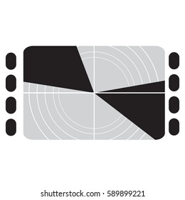 Isolated cinema screen on a white background, Vector illustration