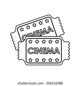 Isolated cinema tickets design