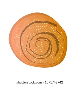 Isolated cinnamon roll image. Vector illustration design
