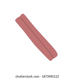 Isolated cinnamon stick icon on white. Vector, hand-drawn illustration for the design of Christmas or new year greeting cards.