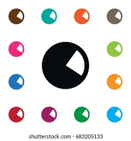 Isolated Circle Diagram Icon. Pie Bar Vector Element Can Be Used For Pie, Circular, Chart Design Concept.