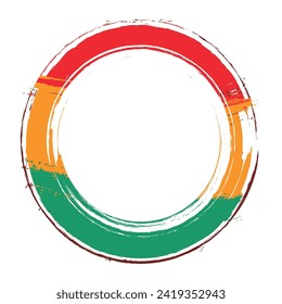 Bandera de círculo aislada con colores africanos Ilustración vectorial