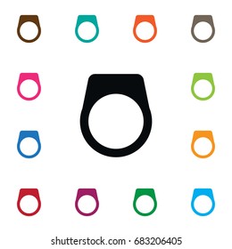 Isolated Circle Icon. Gemstone Vector Element Can Be Used For Gemstone, Ring, Jewel Design Concept.