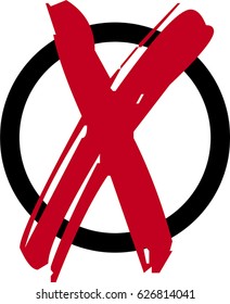 Isolated circle with icon symbol of red Cross