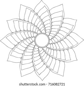 Isolated circle linear geometric pattern