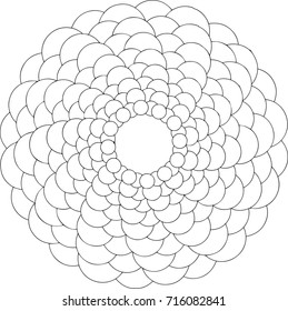 Isolated circle linear geometric pattern